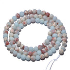 AD Beads Beautiful Natural Matte Gemstone Round Spacer Loose Beads 4-12mm (4mm, 14 Matte Sediment Jasper) - color: 14 Matte Sediment Jasper, size: 4mm