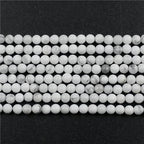 MJDCB 320pcs Natural Small Stone Beads 2mm White Howlite Round Smooth Loose Gemstone Bead for Jewelry Making Bracelets Earrings Necklaces Accessories - color: Howlite