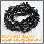 500 pcs Natural Chip Stone Beads, Black Obsidian Onyx 5-8 mm Irregular Gemstones Healing Crystal Loose Rocks Bead Hole Drilled for Jewelry Making Bracelet - color: Black Obsidian Onyx