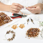 TOAOB 1000pcs Briolette Crystals Glass Beads 4mm 6mm 8mm Rondelle Faceted Spacer Beads Brown Loose Beads for Bracelets Necklace Earrings Jewelry Making - color: Brown