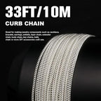 33 Feet Silver Curb Chains Roll, 2MM Silver Plated Brass Flat Twisted Link Chain Spool Bulk for Jewelry Making DIY Craft - color: 2.0mm silver curb chain