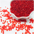 Red Glass Seed Beads 5000 Pcs, 3mm Small Craft Pony Beads Bulk for Bracelets, DIY Necklace Ring Waist Chain - color: Red