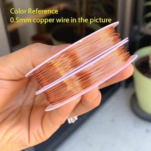 Adabele 65 Feet Premium Tarnish Resistant Round Bare Raw Jewelry Copper Wire Beading Wire Spool Bulk (0.8mm/20 Gauge) for DIY Craft Jewelry Making BF287-8 - color: Copper, size: 0.8mm (20 Gauge) wire - 1 Roll