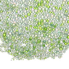 Iridescent Glass Tiny Bubble Beads, 0.4-3mm 20g No Hole Micro Mini Round Green Water Droplets Beads - Applications: for Resin Filler, Nail Art, Dollhouse Bath Tub, 2-Pieces - color: Green, size: φ0.4-3mm