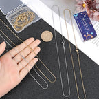 SUNNYCLUE 12 Pack 18 Inch/ 0.45m 1mm Stainless Steel Snake Chain Bulk Silver Gold Snake Chains Necklace Metal Lobster Claw Clasps Cable Chains Necklaces for Jewelry Making Supplies Women Adult DIY - color: Golden,Silver
