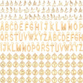 SANNIX Letter Charms, 156Pcs/6 Sets Alphabet ABC Letter Charms 3 Styles Capital A-Z Charms DIY Bracelet Necklace Pendants with 200Pcs Open Jump Rings for Jewelry Making, KC Gold - color: KC Gold