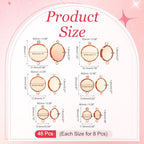 PATIKIL Pendant Trays for Jewelry Making, Blank Pendants Iron Double-hanging Bezel Settings Flat Base for Necklace Bracelet Charm - color: Rose Gold Tone