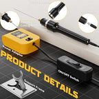 Ecarke 3-in-1 Foam Cutter Tool Compatible with DeWalt 20V (No Battery),18W Hot Wire Foam Cutter Kit with USB-A & USB-C Charging Port,750°F Styrofoam Cutter for Foam DIY Cutting & Crafting - Tool Only - color: Yellow