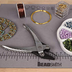 The Beadsmith 3-Step Round and Flat Nose Parallel Plier, Loops 1, 1.5, 2mm, 5.5 inches (140mm) Steel tool for jewelry making, with spring - style: 3-Step Round/Flastnose - 140mm