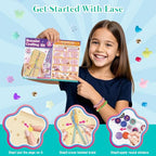TingingYuli Friendship Bracelet Making Kit for Girls 8-12, DIY String Bracelet Maker with 3-Layer Storage Box, Arts and Crafts for Kids Ages 6-12, Easter Christmas Birthday Gift Set - color: Yellow/Blue