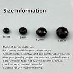 1000pcs 6mm Acrylic Crystal Beads, Faceted Rondelle Acrylic Spacer Beads for Wind Chimes Bracelet Necklace Earring Keychain Jewelry Making DIY Crafts(Black) - color: Black, size: 6mm