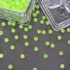 BONNY BOXX 1000PCs 6MM Jelly Light Green Acrylic Round Beads, Smooth Transparent Acrylic Balls, Plastic Resin Gumball Bubblegum Chunky Beads for Necklace & Bracelet Making, Crafting Supplies - color: Jelly Light Green, size: 6MM
