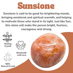 Amazing Gemstone Sunstone Crystal Tumbled Stones Polished Rocks - Natural Gem Stones for Healing - DIY Crystals for Protection (1 Piece) - color: Sunstone
