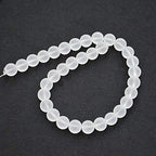 6mm Matte Clear Quartz Crystals Beads 63pcs/Strand Natural Stone Loose Beads for Jewelry Making Bracelet Necklace Accessories DIY 15"