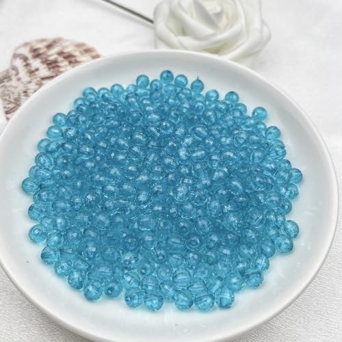 1000PCS 6MM Round Crystal Acrylic Beads Crystal Faceted Beads Spacer Beads for DIY Crafts Jewelry Making, Bracelets Necklaces Wind Chimes Suncatchers Loose Gemstones(64-Deep Blue) - color: 64-Deep Blue, size: 6MM