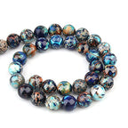 Natural Stone Beads 10mm Mixed Blue Imperial Jasper Polished Round Smooth Gemstone Beads for Jewelry Making Adults 15 Inch(Mixed Blue Imperial Jasper,10mm) - color: Mixed Blue Imperial Jasper, size: 10mm