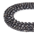 Craftdady 4 Strands Natural Gemstone Beads 6-12mm Undyed Black Labradorite Round Beads Loose Energy Healing Power Stone Beads for DIY Bracelets Necklaces Earrings Jewelry Crafts, About 178pcs - color: Black Labradorite