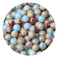 100pcs Natural Stone Beads 8mm Blue Imperial Jasper Round Genuine Real Stone Beading Loose Gemstone Hole Size 1mm DIY Charm Smooth Beads for Bracelets Necklaces Earrings Jewelry Making Crafts - color: Blue Imperial Jasper