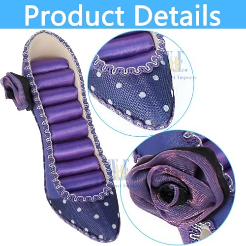 2 PCS Set Jewlery Display Shoe Ring Holder - Mannequin Necklace Display Bracelet Orgaziner (Purple) - color: Purple
