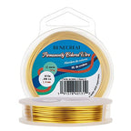 BENECREAT 18-Gauge Tarnish Resistant Gold Wire, 33-Feet/11-Yard Jewelry Beading Wire for Bracelet Necklace Jewelry Making - color: Dark Gold, size: 18-Gauge(33-Feet/11-Yard)