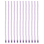 MECCANIXITY Ball Bead Chain Beaded Necklace Chains 5 Inch Adjustable Metal Ball Chains 2.4mm/0.1inch Keychain for Jewelry Making,DIY Craft Projects,Pack of 12(Purple) - color: Purple