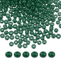 HARFINGTON 2000Pcs Small Glass Beads 6/0 4mm Loose Tiny Round Small Beads for Bracelet Earring Rings Jewelry Making, Black Green - color: Black Green