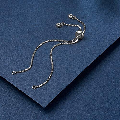 DanLingJewelry 20pcs Adjustable Slider Bracelet Slider Extender Chains with Rhinestones Ends for Jewelry Making DIY 8 Inches(226mm) P - color: StyleⅠ-20 pcs-Platinum