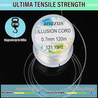 Anezus Fishing Wire for Hanging, Clear Fishing Line Invisible String Strong Monofilament Line for Hanging Decorations and Crafts - style: 0.7mm, 60lb