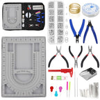 Bead Boards Jewelry Making Supplies for Adult Bead Tray Necklace Design Board Bead Bracelet Making Kit Jewelry Repair Kit Beading Supplies Beading Mat Jewelry Tools with Pliers