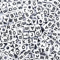 800Pcs White and Black Square Letter Beads A-Z, 6X6mm Acrylic Alphabet Beads for Friendship Bracelets Making - color: Black Letters White Beads