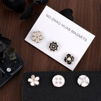 12pcs Magnetic Hijab Pins, Black and White No Snag Hijab Magnets Multipurpose Strong Magnetic Scarf Clip Clasp Buttons Pinless Brooch for Scarves Hats Shirt Collars Shawls Clothing (Style1) - style: Style1