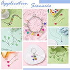 100/200Pcs Crystal Dangle Charms for Jewelry Making Bulk Small Cute Charms Transparent Glass Beads Pendants with Silver Gold Caps for Earring Necklace Bracelet DIY Supplies - color: Gold B