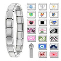 Italian Charms Bracelet Sets with 1Pcs Starter Brascelet 9Pcs Charms 9mm Italian Modular Charm Bracelet DIY Module Jewelry Gifts - color: B-Starter Bracelet Set-20Pcs