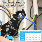 WGGE Automatic Heavy Duty Wire Stripper/Wire Cutter, 3 IN 1 Adjustable Wire Stripper Tool for 8-18 AWG Solid and Stranded Electrical Wire | 10-22 AWG Wire Crimping Tool