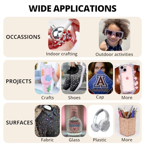 7500Pcs Transparent Clear Rhinestones Flatback with b7000 Glue for Crafts Clothing Crafting Shoes Tumblers Cups Jeans Bedazzling, Resin Rinestones Gems Flat Back Crystals Diamonds 2-5mm - color: Transparent 2-5mm, size: Small Pack + 3pcs Glue