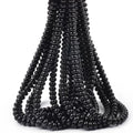 ICAI Beads 5x8mm Natural Rondelle Spacer Loose Beads for Jewelry Making DIY Crafts Design 1 Strand 15" APPR (Black Onyx) - color: Black Onyx, size: 5x8