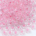 150Pcs Acrylic Flower Beads Candy Color Transparent Plastic Pastel Spacer Beads with Hole for DIY Crafts Wind Chimes Suncatcher Necklaces Bracelets Earrings Jewelry Making(Light Pink) - color: Light Pink