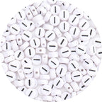 100Pcs Letter Beads - 4x7mm White Round Acrylic Alphabet Beads for Jewelry Making DIY Bracelets, Necklaces & Key Chains - color: I 100Pcs
