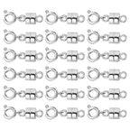 Magnetic Clasps for Necklaces Strong Magnetic Necklace Clasps and Closures, 14K Gold and Silver Bracelet Converter for Women - color: 18Pcs Silver