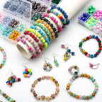 200pcs 8mm Crystal Beads for Jewelry Making Adults, 10 Colors Bracelet Beads Gypsy Polka Dot Round Glass Beads for DIY Bracelets Earrings Necklaces Crafts - color: Style 3