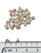 50pcs 925 Sterling Silver Open Crimp Bead Covers, 2.5MM, By CRAFT WIRE - color: 925 Sterling Silver, size: 2.5MM