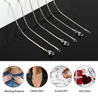 UMAOKANG 12 Pack Thin Chain Necklace for Jewelry Making, Silver Stainless Steel Flexible Snake Chains Bulk DIY Jewelry Supplies (18 Inches) - color: Silver, size: 18 Inch