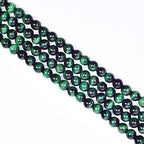Natural Round AAA+ Green Tiger Eye Gemstone Loose Beads Energy Stone Healing Power for Bracelet Jewelry Making 1 Strand 15"（6mm,60pcs） - color: green, size: 6mm