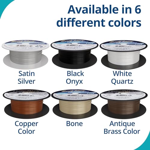 Soft Flex 21 Strand Beading Wire - Fine 0.14 Diameter - 30 Feet Design Wire - style: White Nylon