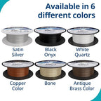 Soft Flex 21 Strand Beading Wire - Fine 0.14 Diameter - 30 Feet Design Wire - style: Bone Nylon
