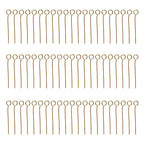 Shapenty 200PCS Mini Metal Wire Eyepins Beading Small Open Eye Head Pins Needles Bulk for DIY Craft Bead Earring Pendant Necklace Bracelet Jewelry Charm Finding Making (20mm/0.79Inch, Gold) - color: Gold, size: 20 mm