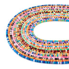 Elecrelive 15 Colors Clay Bead Strands 3mm Polymer Vinyl Heishi Beads Friendship Bracelet Kit Chip Disk Flat Round Spacers for Chocker Necklace Earring DIY Crafts - color: 15 Colors