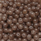 200PCS Glass Beads 8mm Glass Beads for Bracelets Necklaces Jewelry Making DIY Crafts (Coffee) - color: Coffee