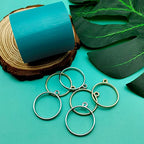 40pcs Hollow Mold Resin Pendants - Open Bezel Geometric Pressed Flower Frame for Jewelry Making, DIY Resin Crafts (K Gold, White K) - color: K Gold,White K;Round;40pcs
