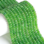 76pcs 5x8mm Natural Stone Green Jade Rondelle Spacer Loose Beads Abacus Disk Stone Round Loose Gemstone Beads for Jewelry Making DIY Bracelet Necklace - color: Green Jade Stone